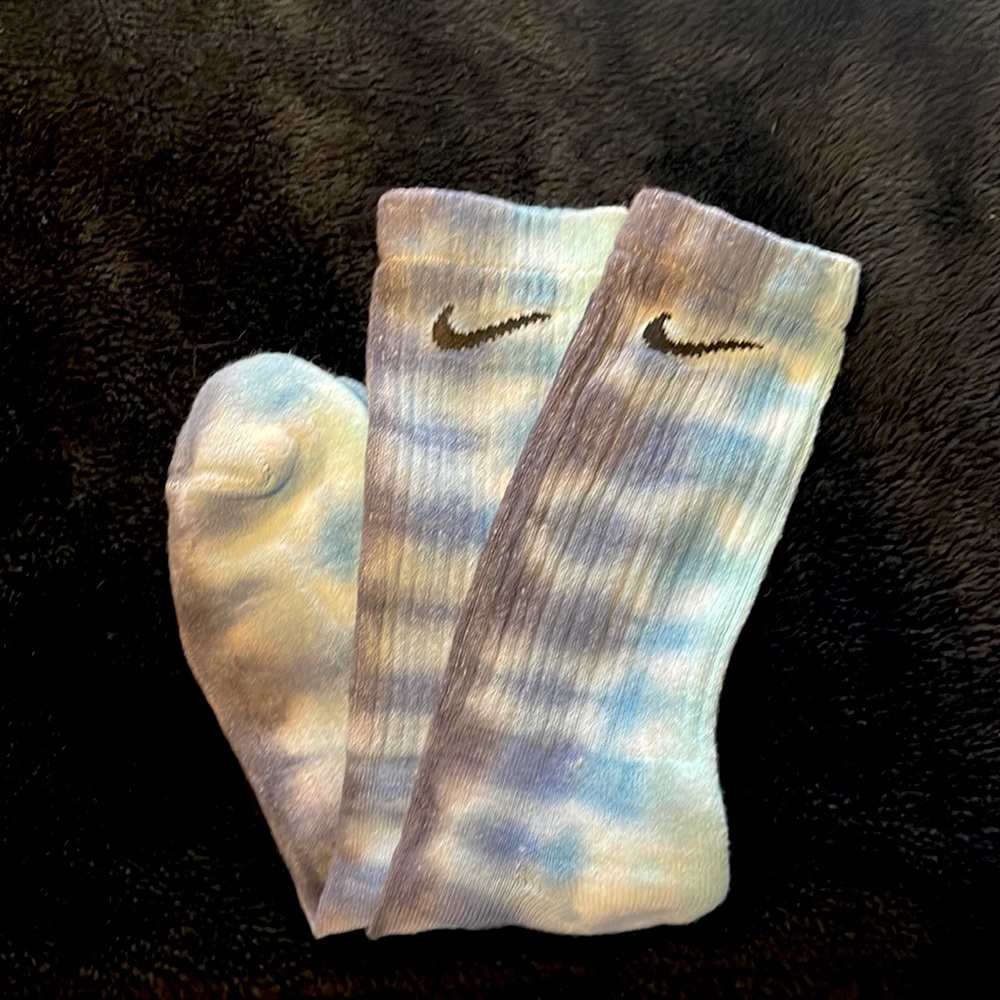 Hand dyed Nike socks